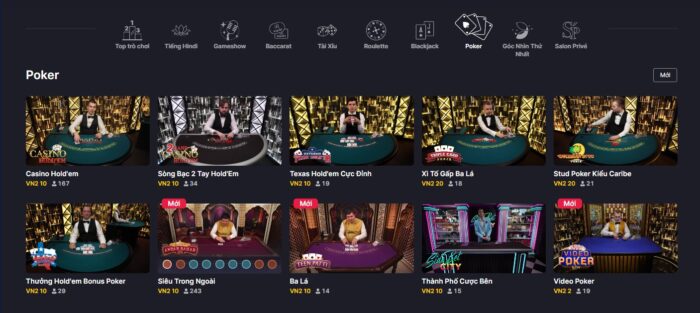 Hướng dẫn chơi poker MG188 game 