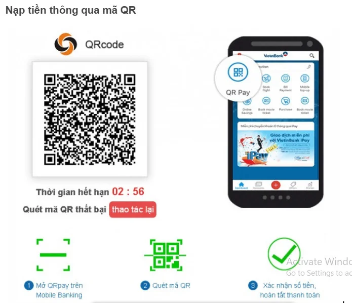 Hướng dẫn nạp tiền MG188 chi tiết nhanh chóng 2023 mã QR Code